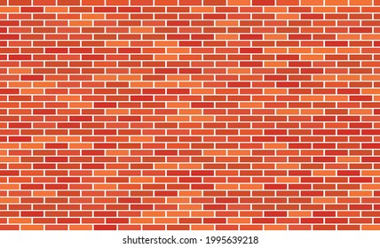 Ilustración vectorial fondo de pared de ladrillo marrón. 
