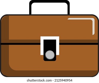 illustration vector of brown suitcase.etc