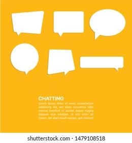 Illustration Vector: Bubble dialog box chatting template