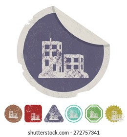 illustration of vector building modern icon in design