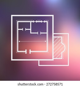 illustration of vector building modern icon in design
