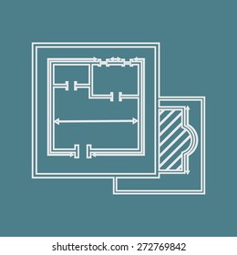 illustration of vector building modern icon in design