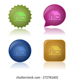 illustration of vector building modern icon in design