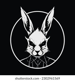 Illustration vector of a bunny mascot 