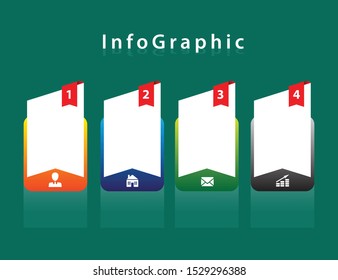 Illustration vector business concept with 4 options. eps 10
