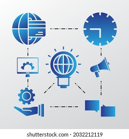 Icono de vector de ilustraciones de negocios