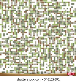 Illustration of vector camouflage, simple pixel based digital seamless pattern with outlines.