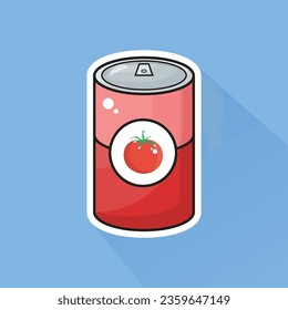 Illustration Vector of Canned Food in Flat Design