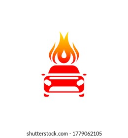 illustration of a vector car sticker in full color style