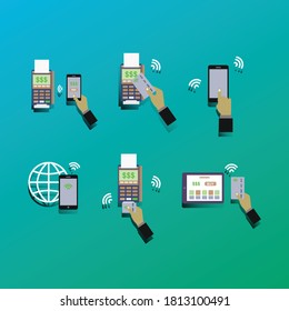 Illustration vector of card payment methods