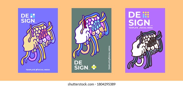 illustration vector of cartoon doodle. abstract doodle background. good for wallpaper, kids product, banner, social media template, tattoo, sticker, home decor , etc.
