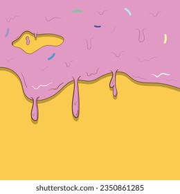 Illustration: Vector Cartoon of a Melting Background