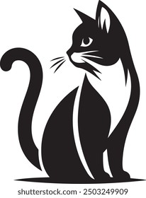 illustration vector cat silhouettes design free download