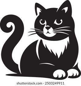 illustration vector cat silhouettes design free download