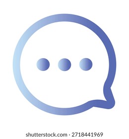 Illustration Vector of Chat Speech bubble with three dots icon | Gradient Icon
