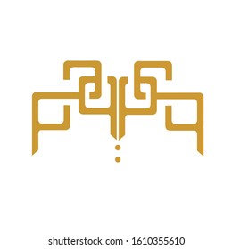 Illustration Vector Chinese Coat Tailor Logo