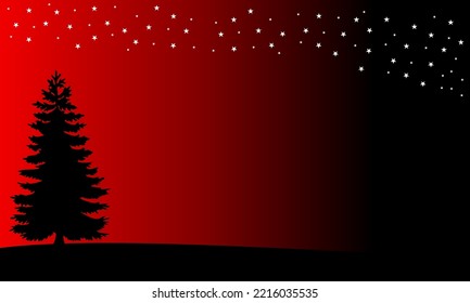 illustration vector of christmas background with spruce and stars