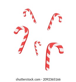 illustration vector christmas lollipop cane
