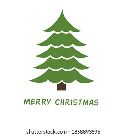 Illustration vector christmas tree isolated background