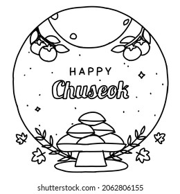 Illustration vector of Chuseok Day or Korean style thanks giving day, perfect for greeting cards, magazines, newspapers, children's content and calendars.