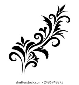 an illustration vector of classic ornaments in black