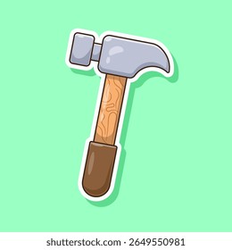 Illustration vector of Claw hammer icon with cute shadow and cute color with simple style concept inside