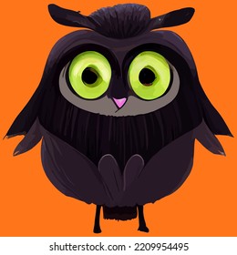 illustration vector clipart of Halloween  owl isolated perfect for icon, mascot, emoji or edit your customize design or website