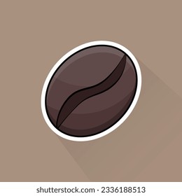 Illustration Vector of Coffee Bean in Flat Design