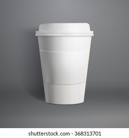 Illustration of Vector Coffee Cup. Photorealistic 3D Vector EPS10 Paper Coffee Cup