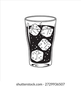 Illustration vector of a cola coloring page