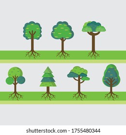 Illustration vector of collection tree