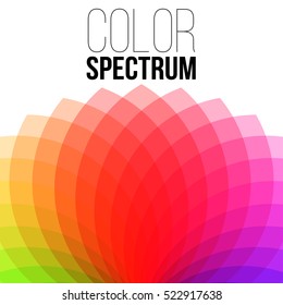 Illustration of Vector Color Wheel. Vector Color Spectrum. Red Spectrum.