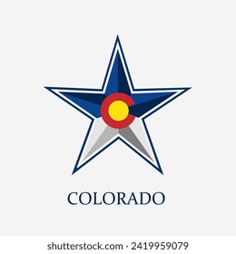 illustration vector of colorado star design perfect for print,etc.	