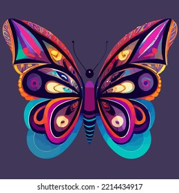 illustration vector of colorful butterfly isolated good for logo, icon, mascot, print or customize your design
