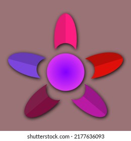 An illustration vector of colorful flower with isolated background 