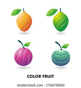 Illustration Vector colorful fruit logo Design Template.
Suitable for Creative Industries, Company, Corporate,
 Multimedia, Entertainment, Education, team, club, game, streaming, Shops, and more.
