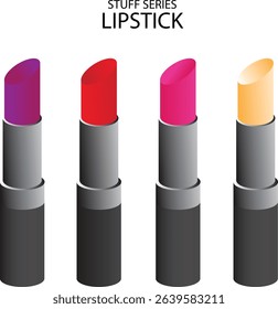 illustration vector of colorfull lipstick
