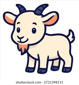 Illustrationsvektor einer bunten Ziege