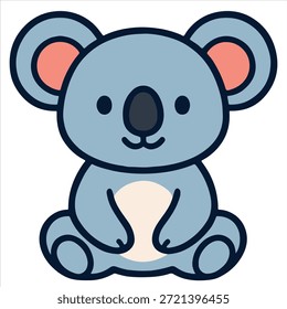 Vector de ilustración de un koala colorido