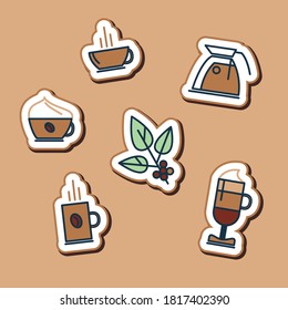 Concepto vectorial de ilustración Diseño plano de icono de café 