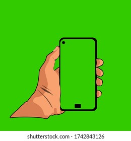 Vector de ilustración: fondo de pantalla verde para smartphone conceptual
