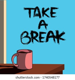 illustration vector : conceptual of Take a break image and mood
