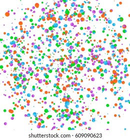 Illustration of Vector Confetti Effect. Confetti Particle Background. Birthday Card Template