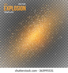 Illustration of Vector Confetti Explosion Special Effect Isolated on Transparent PS Style Background. EPS10 Dark Outer Space Overlay Star Explosion in Universe
