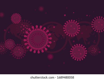 Illustration vector of coronavirus virion causing COVID-19, sars, mers, with surface structure representations