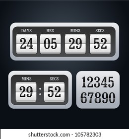 Illustration of vector countdown timer