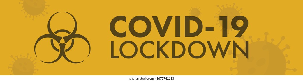 Illustration vector: Covid-19 lockdown hazard signage