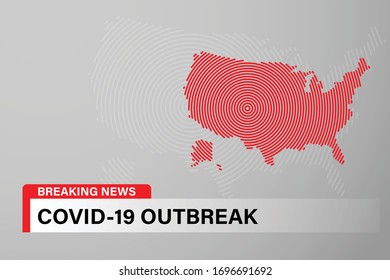 Illustration vector: Covid-19 outbreak in US