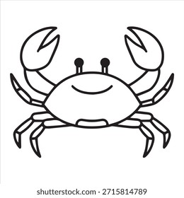 Illustration vector of a crab line drawing art
