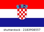 illustration vector of Croatian  flag. Croatian national flag. official colors and proportion correctly. EPS10